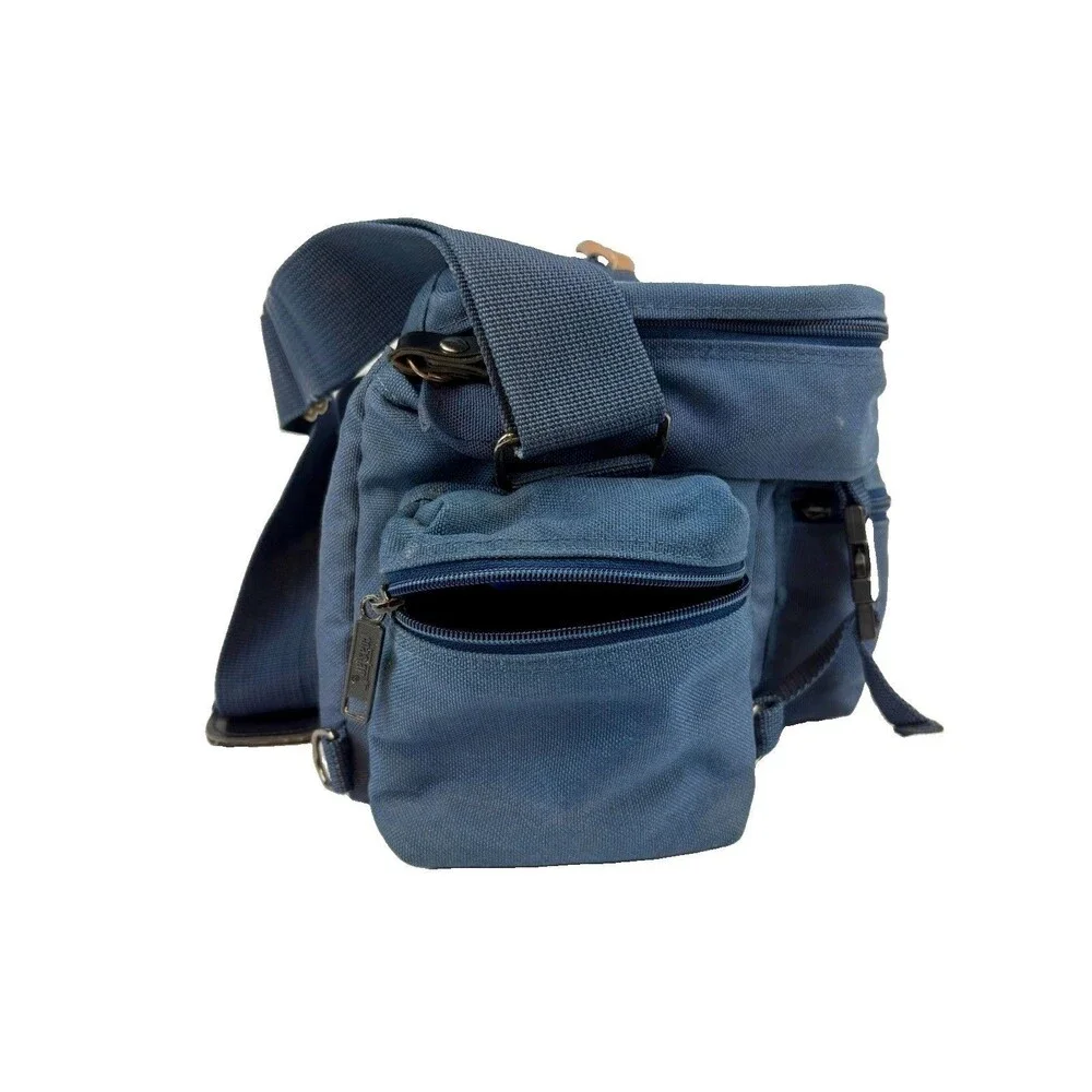 Vintage Escort Photo Travel Case LTD Edition 605 Reg. 325005 Blue Canvas/Leather